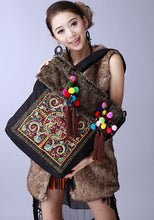 Ethnic Handmade pompon beaded Messenger bags