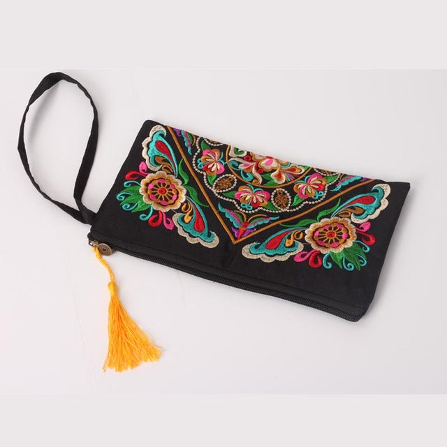 Women Ethnic National Retro Butterfly Flower Bags