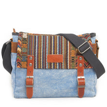 Vintage Ethnic Canvas Messenger Bag