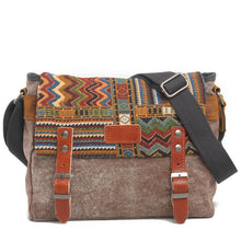 Vintage Ethnic Canvas Messenger Bag