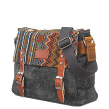 Vintage Ethnic Canvas Messenger Bag