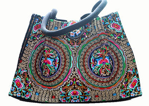 floral embroidered  ethnic handbag