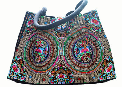 floral embroidered  ethnic handbag