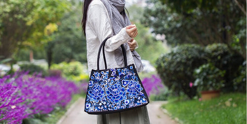 floral embroidered  ethnic handbag