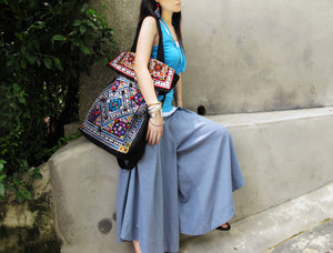 Ethnic handmade sequins messenger bag