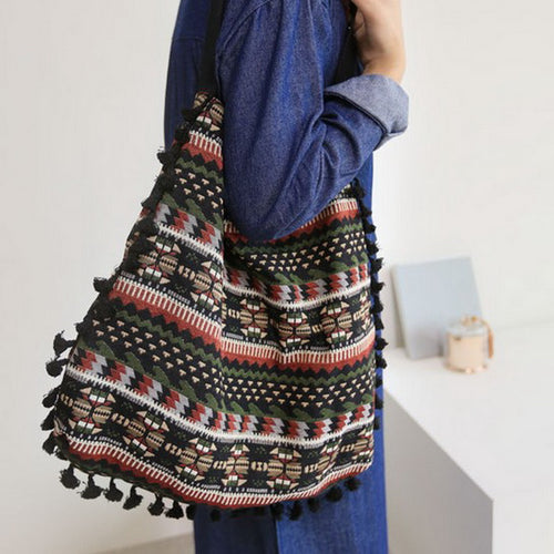 Ethnic Retro Knitting Handbag