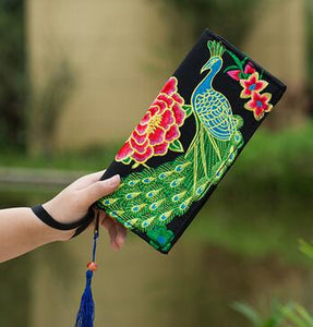 Ethnic Embroidery Wallet Bag