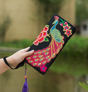 Ethnic Embroidery Wallet Bag