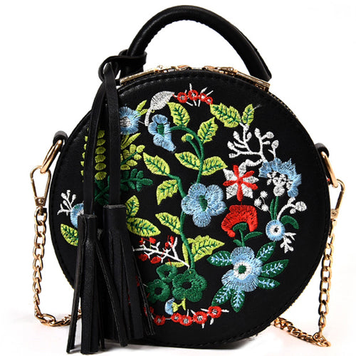 Ethnic embroidery flower bag