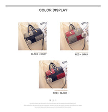 Casual fashion stitching hit color handbags