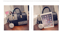 Casual fashion stitching hit color handbags