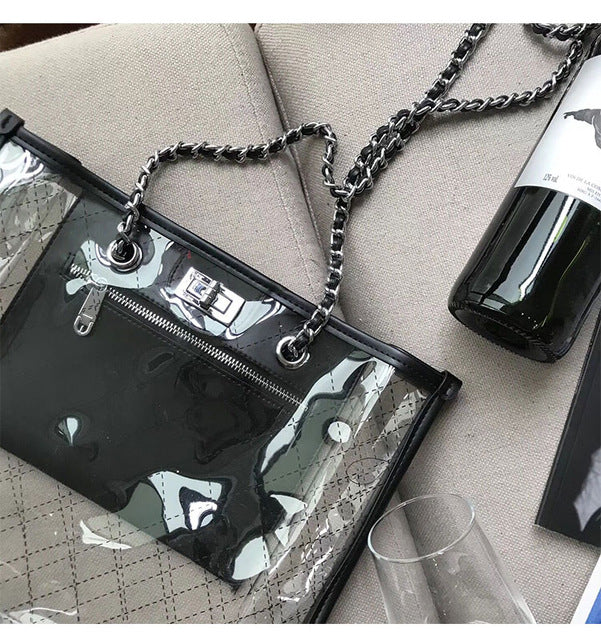 Candy Color Jelly Clear Transparent Bag