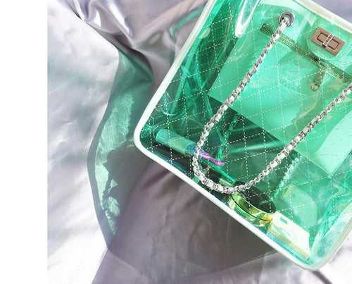 Candy Color Jelly Clear Transparent Bag