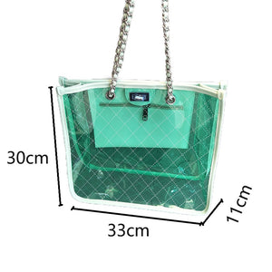Candy Color Jelly Clear Transparent Bag