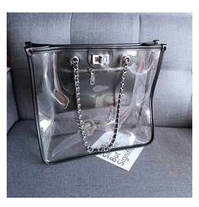 Candy Color Jelly Clear Transparent Bag