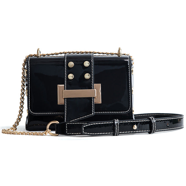High Quality Patent Leather Flap Shoulder Bag