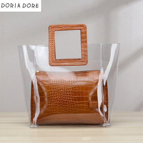 Jelly Clear Plastic  Candy Color Shoulder Bags