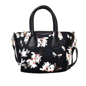 Flower Butterfly Printed Large Casual Bags